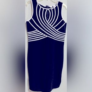 NWOT Spiegel size 10 black and white sleeveless dress